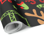 Gebäude Bau Weihnachten Geschenkpapier (Rolleneckpunkt)