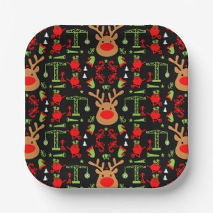 Gebäude Bau Weihnachten Pappteller