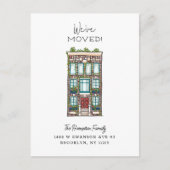Gebäude bewegen ankündigungspostkarte (Vorderseite)