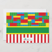 Gebäude Block Birthday Bricks Party Foto Einladung (Rückseite)