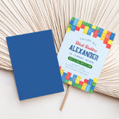 Gebäude Block Boy Geburtstagsparty Einladung