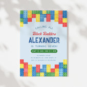 Gebäude Block Boy Geburtstagsparty Einladung