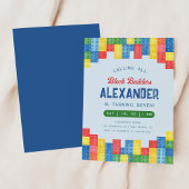 Gebäude Block Boy Geburtstagsparty Einladung