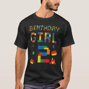 Gebäude Block Geburtstagsmädchen 2. Geburtstag T-Shirt