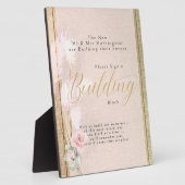 Gebäude Block Gold Blush Pampas Gras Fotoplatte (Seite)