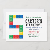 Gebäude Block-Party Einladung für das 5. Party (Vorderseite)