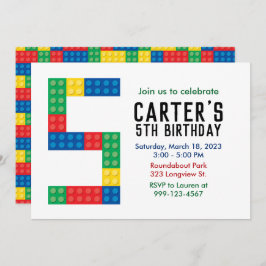 Gebäude Block-Party Einladung für das 5. Party