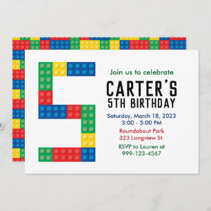 Gebäude Block-Party Einladung für das 5. Party