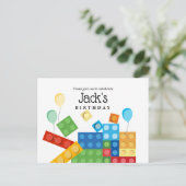 Gebäude, Block, Spielzeugziegel Einladungspostkarte (Stehend Vorderseite)