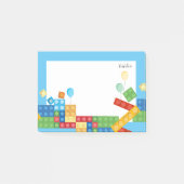 Gebäude, Block, Spielzeugziegel Post-it Klebezettel (Vorderseite)