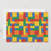 Gebäude Blockbauten Foto Geburtstag Einladung (Rückseite)