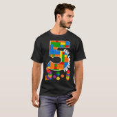 Gebäude Blockbricks 5 Jahre alt Phantastischer Geb T-Shirt (Vorne ganz)