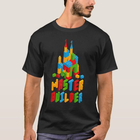 Gebäude-Blockbricks für Master-Builder Kinderspiel T-Shirt (Vorderseite)