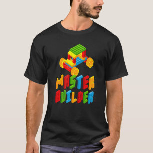 Gebäude-Blockbricks für Master-Builder Kinderspiel T-Shirt