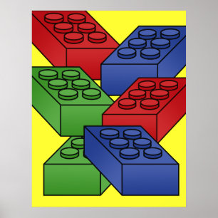 Gebäude Blöcke - Art Deko Poster