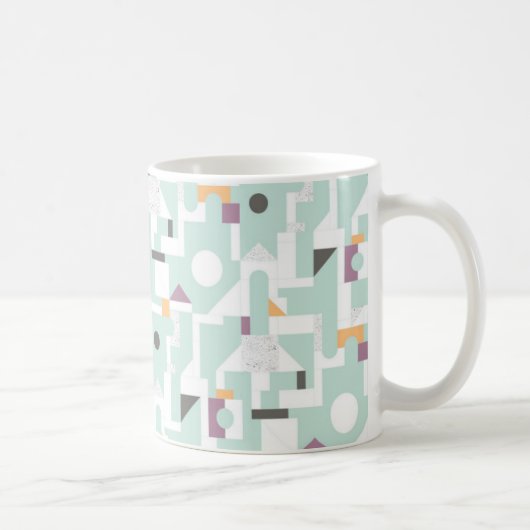 Gebäude-Blöcke - Blau Kaffeetasse (Rechts)