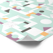 Gebäude Blöcke - blau Poster (Ecke)