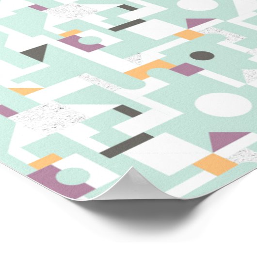 Gebäude Blöcke - blau Poster (Ecke)