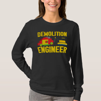 Gebäude-Blöcke des Abbruchingenieurs T-Shirt