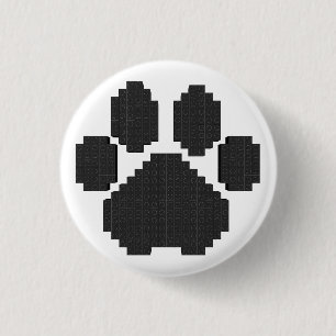 Gebäude-Blöcke für Black Dog Pawprint Button