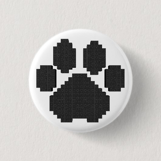 Gebäude-Blöcke für Black Dog Pawprint Button (Vorderseite)