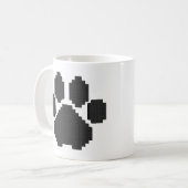 Gebäude-Blöcke für Black Dog Pawprint Kaffeetasse (Vorderseite Links)
