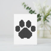 Gebäude-Blöcke für Black Dog Pawprint Postkarte (Stehend Vorderseite)