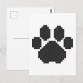 Gebäude-Blöcke für Black Dog Pawprint Postkarte (Vorne/Hinten)
