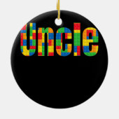 Gebäude-Blöcke für den Stammbaustein von Onkel Par Keramik Ornament (Hinten)