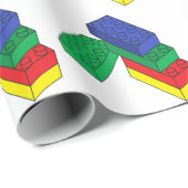 Gebäude-Blöcke Geschenkpapier (Rolleneckpunkt)