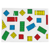 "Gebäude Blöcke" Große Geschenktasche Geschenktüte (Rückseite)