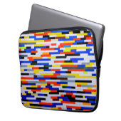 Gebäude-Blöcke in Primärfarbe Laptopschutzhülle (Vorderseite Links)