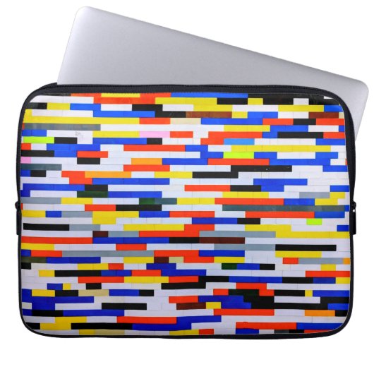 Gebäude-Blöcke in Primärfarbe Laptopschutzhülle (Vorderseite)