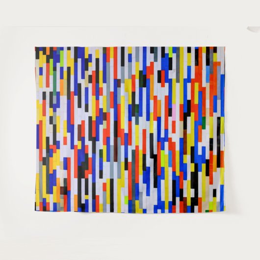 Gebäude-Blöcke in Primärfarbe Wandteppich (Vorderseite (Horizontal))