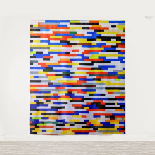 Gebäude-Blöcke in Primärfarbe Wandteppich (Vorderseite)