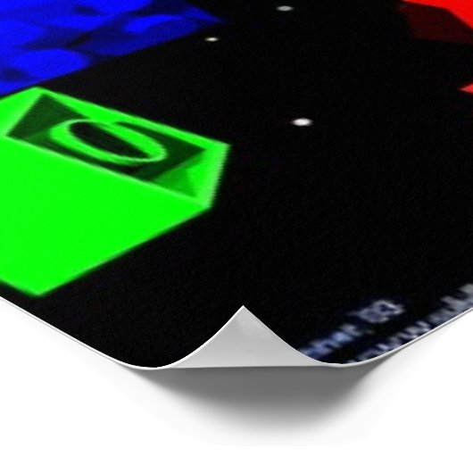 Gebäude-Blöcke Poster (Ecke)