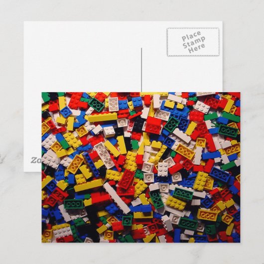 Gebäude-Blöcke Postkarte (Vorne/Hinten)