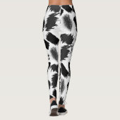 Gebäude-Blöcke.Schwarz und Weiß.w.01x4 Leggings (Rückseite)