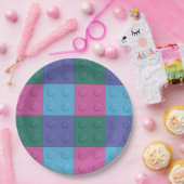 Gebäude-Blöcke und Ziegelstein-Party-Teller Pappteller (Party)