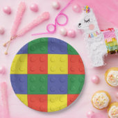 Gebäude-Blöcke und Ziegelstein-Party-Teller Pappteller (Party)