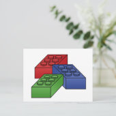 Gebäude-Blöcke - Vector-Illustration Postkarte (Stehend Vorderseite)