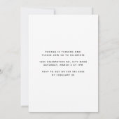 Gebäude blockiert Blauer Nummer eins erster Geburt Einladung (Rückseite)