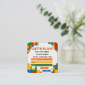 Gebäude blockiert das Spieldatum von Kindern, die  Quadratische Visitenkarte (Stehend Vorderseite)