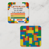 Gebäude blockiert das Spieldatum von Kindern, die Quadratische Visitenkarte (Vorne/Hinten)