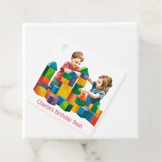 Gebäude blockiert den Geburtstagsschaden Geschenkanhänger (Beispiel)