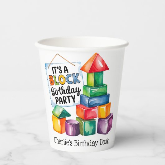 Gebäude blockiert den Geburtstagsschaden Pappbecher (Vorderseite)