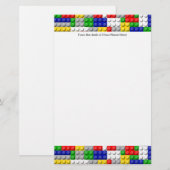 Gebäude blockiert den Primärfarbenjungen Geburtsta Briefpapier (Vorne/Hinten)