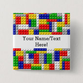 Gebäude blockiert den Primärfarbenjungen Geburtsta Button (Vorderseite)