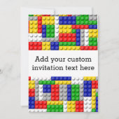 Gebäude blockiert den Primärfarbenjungen Geburtsta Einladung (Vorderseite)