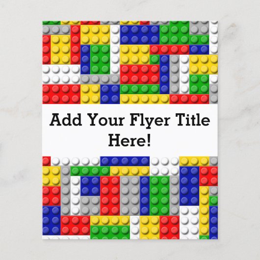 Gebäude blockiert den Primärfarbenjungen Geburtsta Flyer (Vorne)